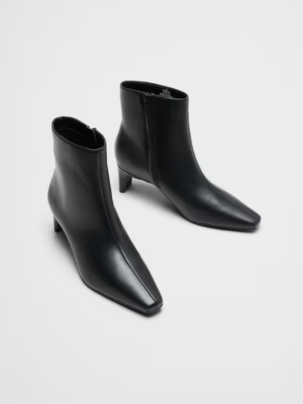 Banana Republic Womens Black Square Toe Kitten Heel Ankle Boots 788910-01 Size 8